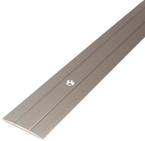 PROVISTON Övergångsprofil | 1,8 x 38 x 2 700 mm | Övergångsskena, övergångslist, golvprofil, täcklist, aluminium, anodiserat, färgat borrat i rostfritt stål