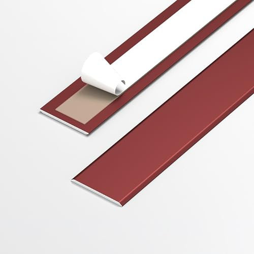 Raouoae Fußboden Und Türe Übergangsprofil 3 * 90cm Leiste Selbstklebend Praktische Und Elegante Übergangsleisten Für Laminat Und Andere Böden(Red,W:12mm)