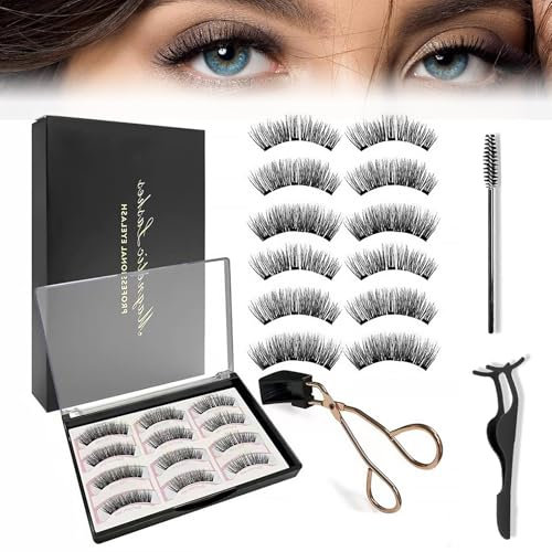6 Pares Pestañas Postizas Magneticas Pestañas Magneticas Pestañas Magneticas Naturales Magnetic Eyelashes Pestañas Magnéticas Pestanas Magnética 3D Pestañas Postizas Magneticas Naturale