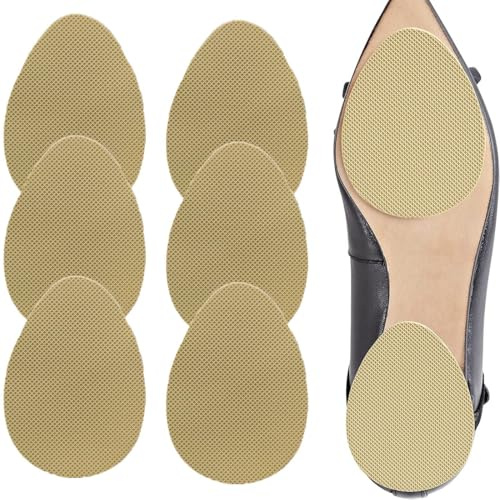 NJCXOLA Antideslizante Autoadhesivas para Suelas de Zapatos, 6 Piezas de Caucho, Translúcidas, para Tacones Altos, Botas y Calzado Deportivo, Mejora el Agarre y la Seguridad