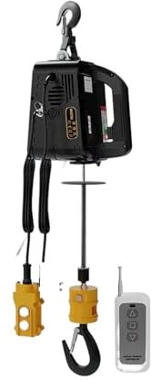 Paranco elettrico portatile Verricello elettrico Telecomando senza fili Piccola gru Gru for decorazioni for la casa Verricello di sollevamento portatile Per auto, ristrutturazione della casa(Combo500k