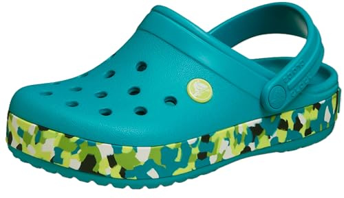 Crocs Crocband Sabots Turbo Bleu Sarcelle/Multicolore Pointure 38, Turquoise Turbo Multi, 37/38 EU