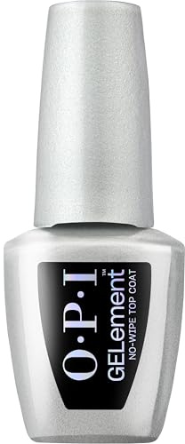 OPI GELement No-Wipe Top Coat | LED Cure Gel Nail Polish | DIY Salon Quality Gel Manicure | Vegan Formula, Durable Wear with High Shine Finish | 0.3 Fl Oz.