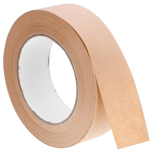 Operitacx Ruban Kraft Gommé à l’Eau 36mm, Bande Papier Kraft Brun pour Aquarelle, Encadrement et Cartonnage, Ruban Adhésif Activé par Eau pour Papier, Carton et Supports Artistiques
