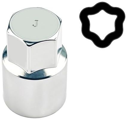 #J for Toyota Wheel Lock Key Compatible Toyota Lexus Tacoma J-Wheel Locking nut Key Removal Tool | Replacement For Corolla Camry Highlander Rav4 Wheel Locking Nut Key J