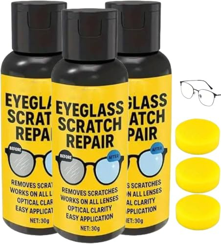 Glas Kratzer Entferner, Glas Reparatur Spray, Glasspray Zum Entfernen Von Kratzern, Spiegel Politur Reiniger Für Spiegel Fenster Autoscheibe Display Uhr Verschiedene Oberflächen (3PC)