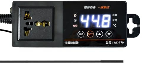Generico Termostato Digitale per Rettili | Fornitura di Display LED Digitale con - Controllore Riscaldatore per Acquario,per Piante Terrario Polli Uova Interno Uccelli Pulcini
