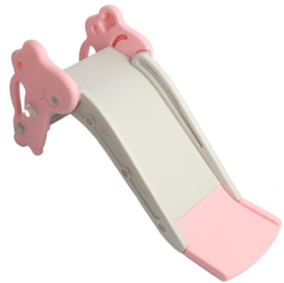 Kinderrutsche, Zusammenklappbare Kleinkindrutsche, Stabile Struktur aus Kunststoff für Zuhause (PINK)