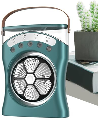 Desktop Misting Fan - 550ml Water Tank Quiet Portable Cooling Fan, 180° Rotation 3-Speed Adjustable Airflow Mist Spray, Personal Evaporative Cooler For Home Office Bedroom Study Dorm Room