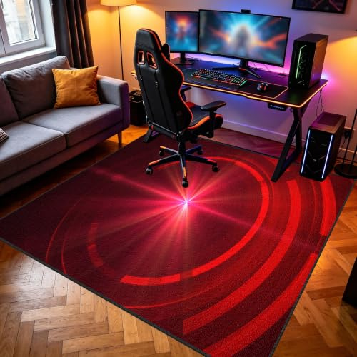 Gaming-matta för lekrum, 70 x 130 cm (27,56 x 51,18 tum) kort lugg tvättbar halkfri matta för spelstol, kontor, lekområde, gamer halkfri dörrmatta dekoration, spelområde matta
