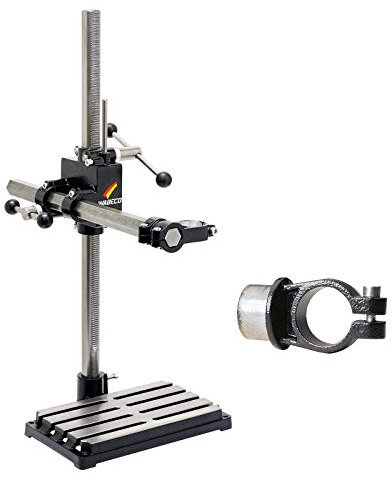 WABECO Bohrständer Fräsständer BF1243 mit Spannvorrichtung, 2 Zustellachsen vertikal/horizontal Säule 750 Ausleger 500 mm Made in Germany