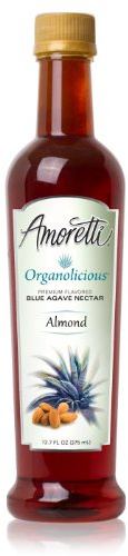 Amoretti Premium Organolicious Blue Agave Nectar, Almond Flavored, 12.7 Fluid Ounce