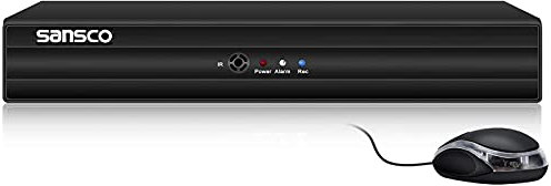 SANSCO 8 Channel 5MP Lite HD DVR for CCTV Camera System, Works with AHD/CVI/TVI/IP/CVBS Security Cameras, Email/App Notifications on Motion Detection, No Hard Drive, Requires HDD for Recording