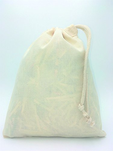 Natural Colour Cotton Drawstring Bags in a choice of size (L 40cm x 50cm) by Bags-n-Aprons