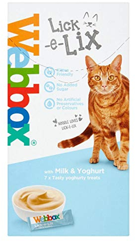 Webbox Cats Delight Lick E Lix Cream with Yoghurt and Milk 7pcs Deal of 5