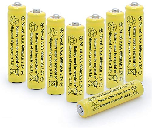 QBLPOWER NiCd AAA 1.2V 600mAh Triple A Rechargeable Batteries for Outdoor Solar Lights Solar Lamp Garden Light (8 Pack)