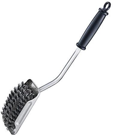 RÖSLE Barbecue-Reinigungsbürste SlideX, Hochwertige Grillbürste mit langem Stiel und Kunststoffgriff, wechselbare Borsten, Edelstahl, Länge: 47,5 cm - Breite: 8,4 cm - Höhe: 8,5 cm