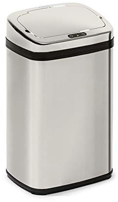 KLARSTEIN Cleansmann Sensor - Pattumiera Raccolta Differenziata, Cestino Rifiuti, Apertura e Chiusura Automatica, Porta Sacco per Rifiuti, Materiali: Coperchio in Plastica ABS, 30 L, Argento
