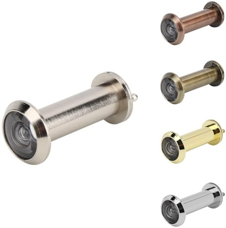 Türspion Weitwinkel 220 Grad, Haofy 1 Stück Guckloch des Türbetrachters mit Sichtschutz, Door Viewer Peephole Sicherheit Spion für Türstärke 55mm-90mm, Bohrloch Ø 16mm, für Zuhause Büro Hotel Haus, 4