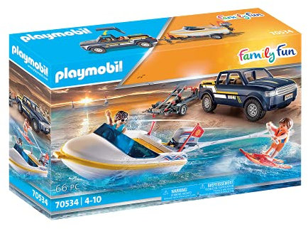 Playmobil Family Fun - Pick-Up mit Speedboot