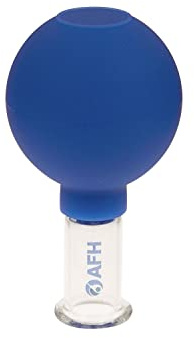 AFH Schröpfglas mit Ball Premium | mit Bulk | Farbauswahl und Größenauswahl (Ø 25 mm, blau)