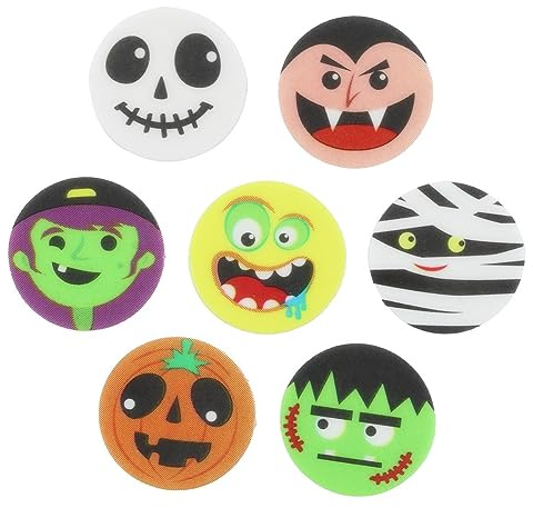 Stef Chef Halloween-Kuchendekoration mit gruseligen Gesichtern, 14 Stück