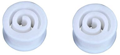 Ayoiow Tunnel 12MM Lang Weiß Tunnel Plug Silikon Hohl Kreis Flesh Tunnel Plug