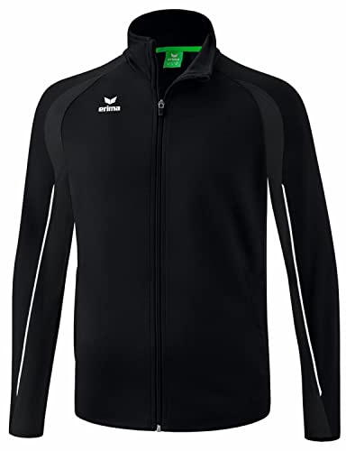 Erima Poliestere Liga Star Giacca da allenamento, nero/bianco, 4XL Unisex - Adulto