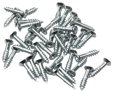 Super Mundo-260pcs tornillos de madera de acero galvanizado de 4 x 30mm,roscados parcialmente, cabeza de accionamiento Pozi, cabeza avellanada, tornillos de aglomerado (99757)