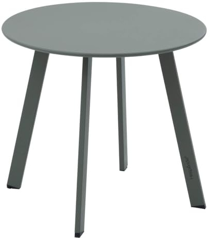 Hespéride – Beistelltisch Saona Lorbeergrün, rostfreier Stahl, UV-beständig, Durchmesser 50 x Höhe 45 cm – Für Garten, Terrasse, Balkon