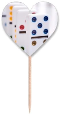 Pai Gow Donoes - Palillos de dientes con forma de corazón para palillos de dientes