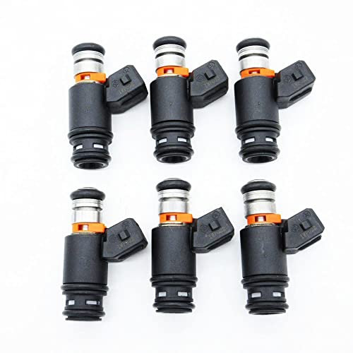 Kraftstoffeinspritzdüse 6 Stück Auto-Einspritzdüsen für AFP VR6 2,8 AES Van für Golf 1997–2002 IWP022 805000348303 021906031D Auto-Düsenadapter Motor-Einspritzdüse