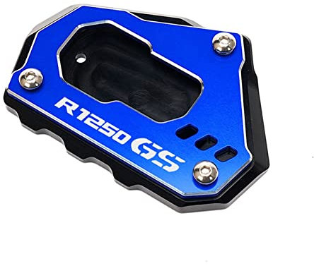 YYTEMD Lange Haltbarkeit Motorrad CNC Seitenständer Vergrößerungspad Für B&MW R1200GS R1250GS R 1200 1250 GS Adventure ADV LC GSA 2021(Blu,3)
