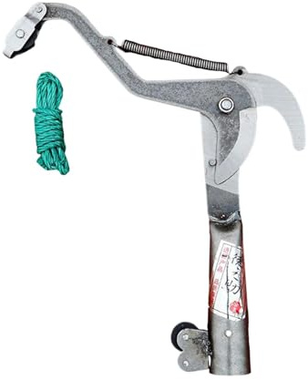KiBcsLic Tijera de Podar de Altura con Cuerda Herramienta de Jardinería Podadora Telescópica Recogedor de Frutas con Polea Fabricada en Hierro y Acero, L