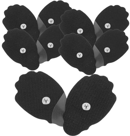 10 Schwarze Handform Massagepads aus Hydrogel für Körper | Selbsthaftende Elektrodenpads aus Vliesstoff, Flexibel Anwendbar, Geeignet für Rücken, Nacken, Arme, Beine und Schultern