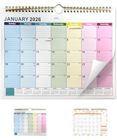 TODAYME 2026 Tischkalender, Kalender zum Hinstellen, Monatskalender Stehkalender mit Aufgabenliste für Büro, Monatsplaner, Fest- und Feiertagen und Notizfeld, für Büro oder Zuhause (Farbe)