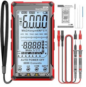 622A/622B Multimeter 10A Tester Meter Auto Range True RMS DC/AC Voltage Analog With Lamp Smart Display Multitesters(622A)