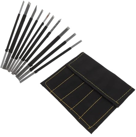 SUPVOX Set di Strumenti per Intaglio in Pietra e Legno in Acciaio al Carbonio, Coltelli da Incisione Manuali Lama in Acciaio al Tungsteno, Utensili per Incisione e Scultura Artigianale