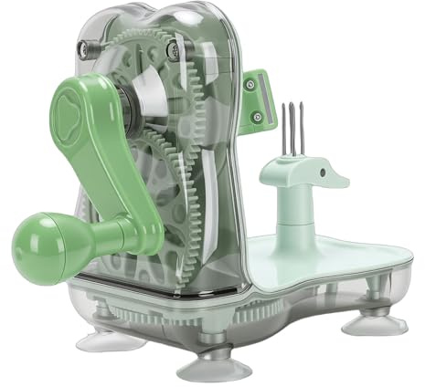 Jiawu Pelador y Descorazonador de Manzanas Todo en, Pelador de Frutas 3 en 1 con Manivela, Cortador y Descorazonador de Manzanas con Curvado Ergonómico para Uso en la Cocina