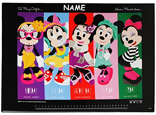 alles-meine.de GmbH Schreibtischunterlage - Minnie Mouse incl. Namen - Ich einfach unverbesserlich - 50 cm * 35 cm - Kunststoff PVC - beschichtete Unterlage/Knetunterla..
