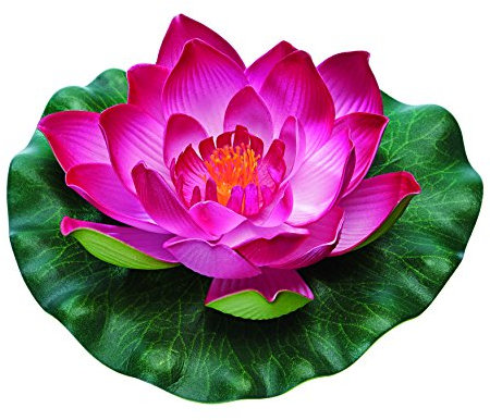 Pontec PondoLily - Floating Water Lily in Red/Pond Decoration Made of Plastic