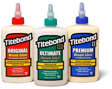 Titebond Colla per legno alifatica Set 711 ml, 237 ml originale per uso interno, 237 ml Premium II resistente alle intemperie, 237 ml Ultimate III impermeabile
