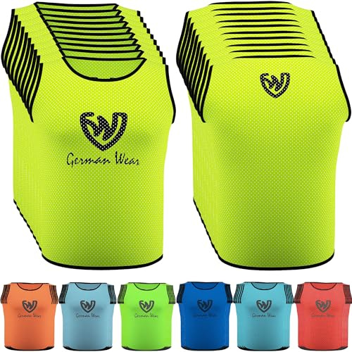 German Wear 10x Fußball Leibchen Trainingsleibchen Markierungshemd Fußballleibchen für Kinder Jugend und Erwachsene