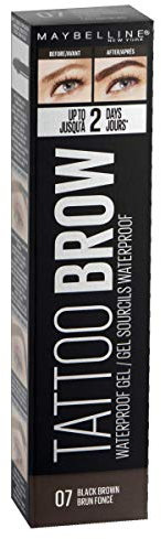 Maybelline Eyebrow, Tattoo Brow Longlasting Waterproof Eyebrow Gel 07 Black