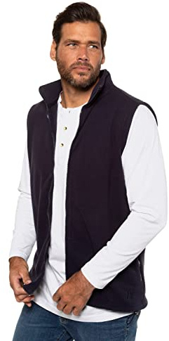 JP 1880 Chaleco de Forro Polar, Chaqueta para Hombre, Azul (Dunkel Marine), 7XL