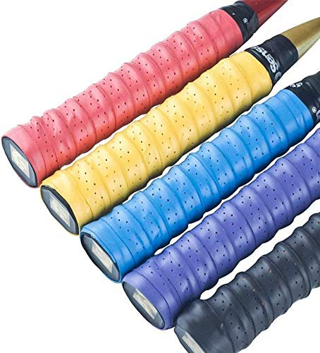 Griffbänder,Selbstklebendes Tennis Griffband 5 Stück Rutschfestes Badminton Griffband Multicolor Ersatz Schläger Overgrip für Tennis Badminton Squash Racketball Schläger und Angelrute