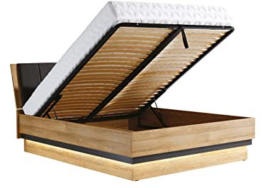 Marmex York Y18P - Schlafzimmerbett; in DREI Größen erhältlich ; EIN Bett mit einem Behälter und einem erhöhten Rahmen (YO18-140)