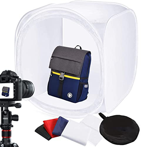 BOLLUMA 80cm Mini Studio Photo Boîte de Lumière avec 4 Couleurs de Fonds, Portable Tente de Shooting Light Box pour Produit Photographie