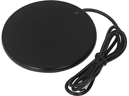 lyrlody Scalda Tazza con 55°C Temperatura Costante Intelligente Scalda Bevande USB Sottobicchiere Riscaldante per Tazze e Bicchieri con Fondo Piatto Ø10,3 cm (Nero)