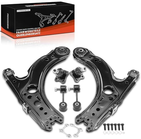 Frankberg 2x Querlenker Koppelstangen Vorne 1J0407365A | Kompatibel mit New Beetle 1C1 9C1, A3 8L1, B.o.r.a 1J2, Golf IV Variant 1J5, O.c.t.a.v.i.a I 1U2, New Beetle Cabriolet 1Y7